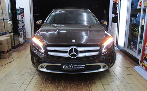 成都天一車(chē)燈奔馳GLA低配升高配