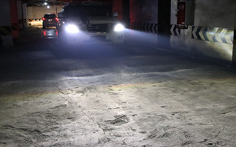 成都日產(chǎn)途樂車燈升級(jí)led透鏡效果