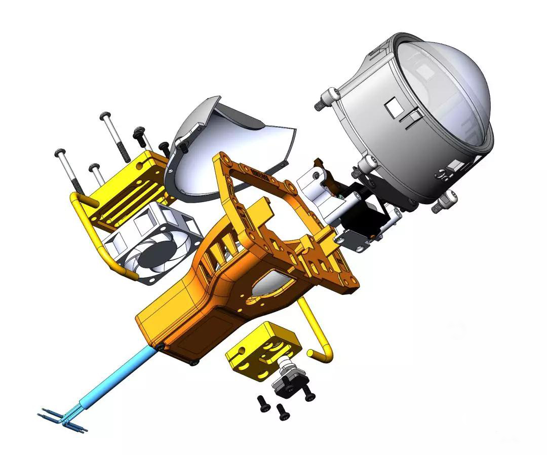 激光大燈剖面圖 激光大燈剖面圖