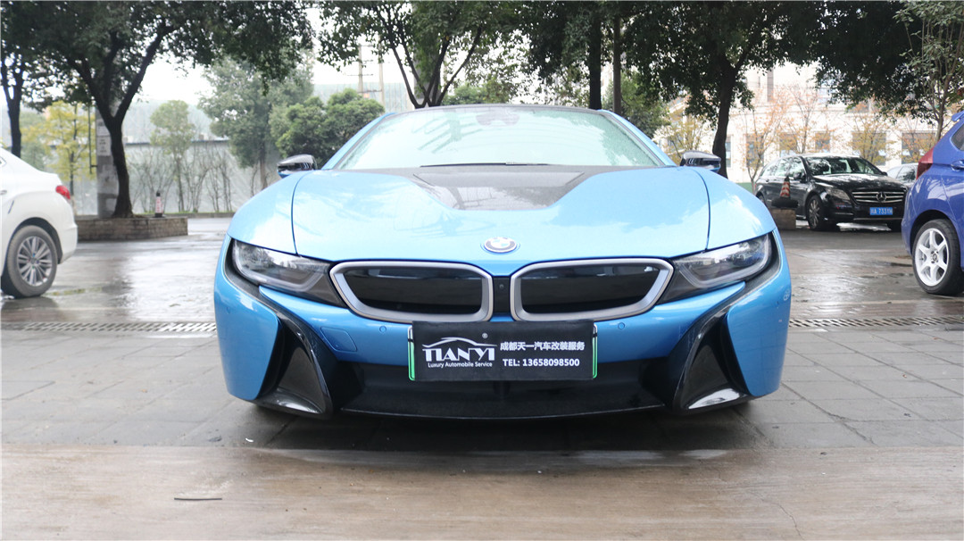 寶馬I8車燈改裝激光LED雙光透鏡